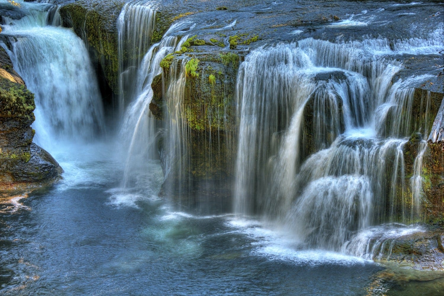 The Lower Lewis Falls in Washington State's Gifford Pinchot national Forest