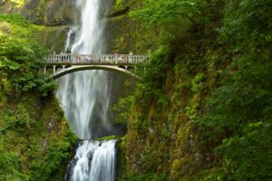 Multnomah Falls is one of the most popular Columbia River Gorge Waterfalls