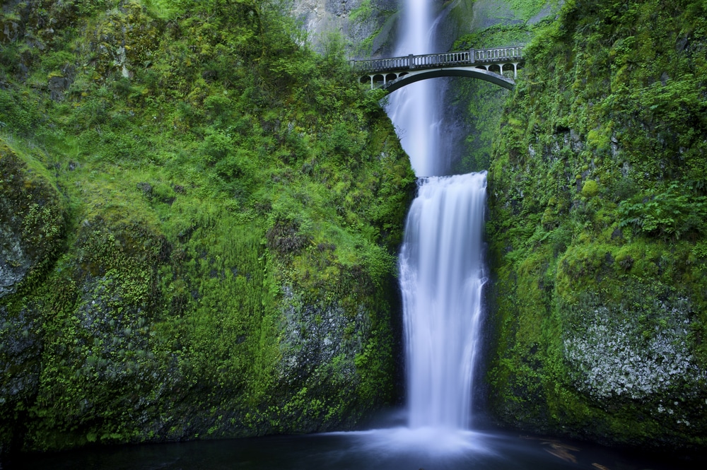 Multnomah falls - one of the most popular Columbia River Gorge waterfalls