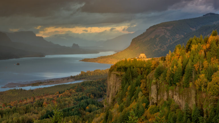Other than enjoying spectalar fall scenery from this overlook above the Gorge, there are plenty of great things to do in the Columbia River Gorge This fall