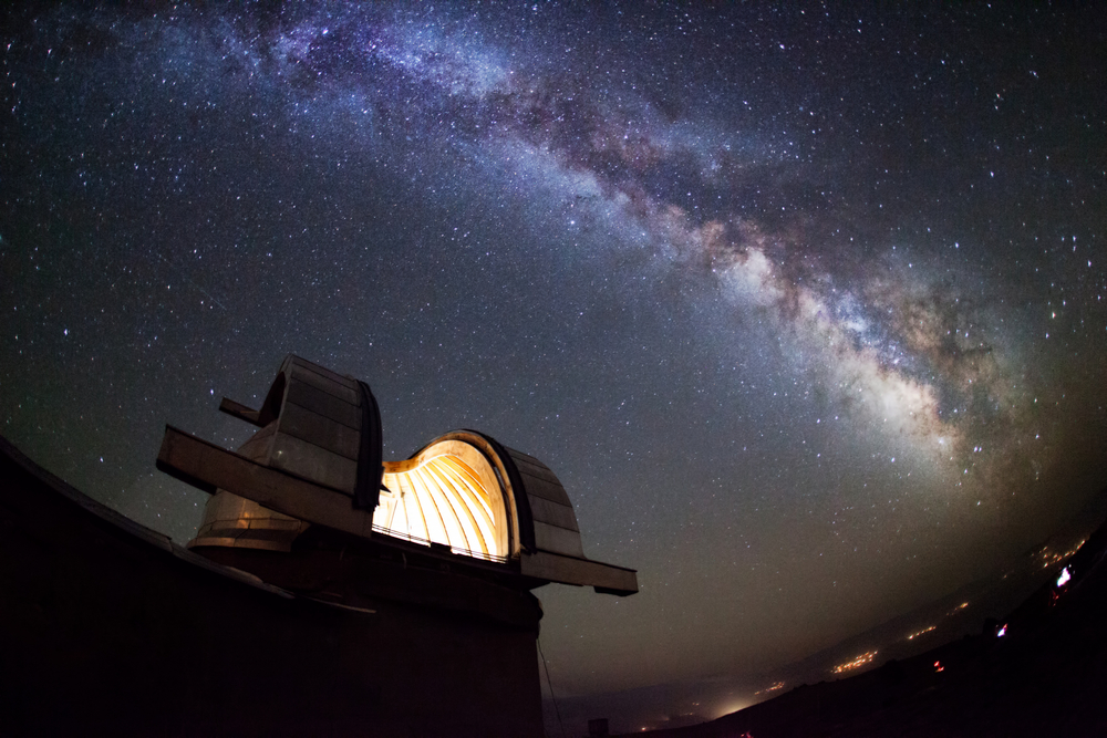 An observatory like what you'll find at the Goldendale Observatory, overlooking the beautiful starry sky of the Columbia River Gorge