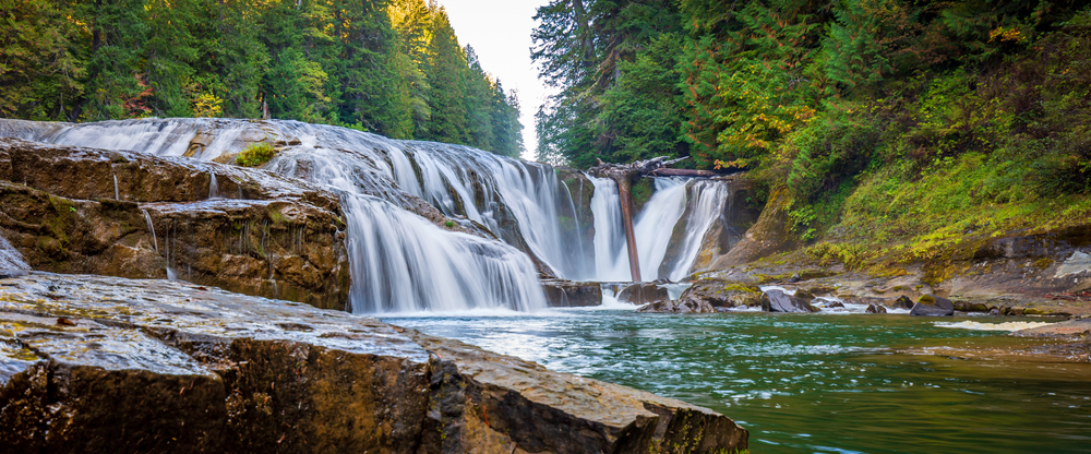 Lower Lewis River Falls - one of the best hikes in Washington near our luxury cabins