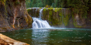After visiting Lower Lewis Falls, continue to Upper Lewis River Falls, a great hike near our Luxury cabins in Washington