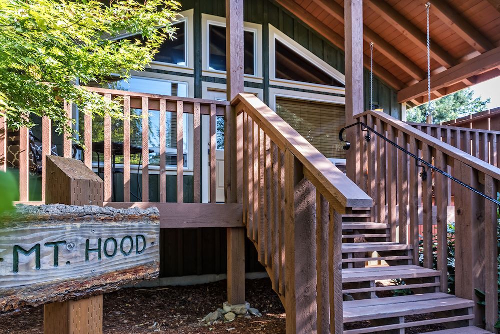 Exterior of our Cabin near Mount Hood Meadows in the Columbia River Gorge