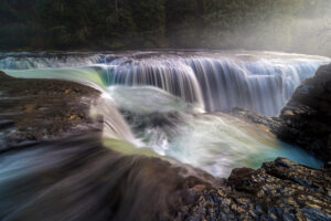 Top of the Lower Lewis Falls waterfalls