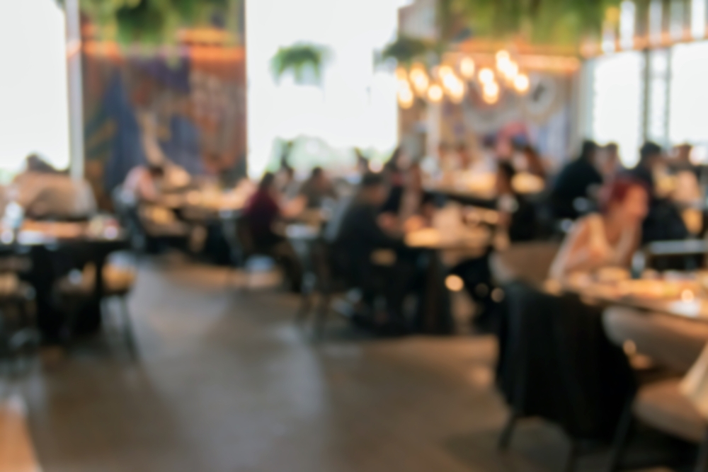 Where to Eat in Hood River This Fall 5 Blurred restaurant scene of the best places to eat in Hood River